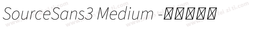 SourceSans3 Medium 字体转换